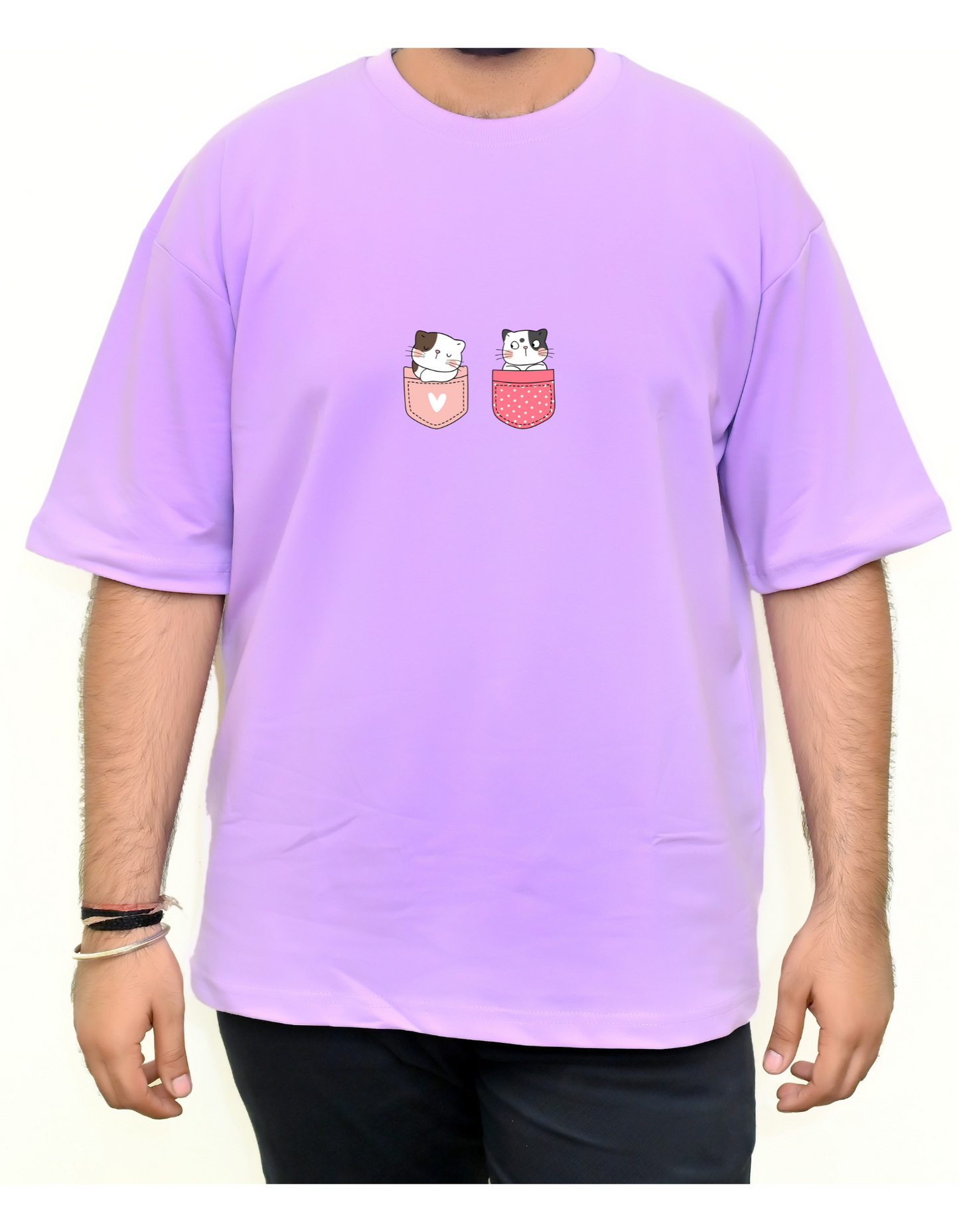 Lavender Unisex Printed Oversize T-shirt | Printed Oversized T-shirt