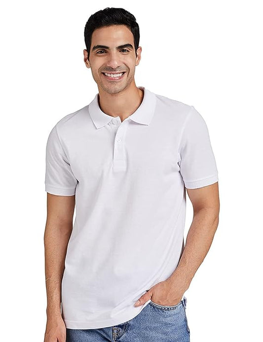 White Polo T-shirt For Men