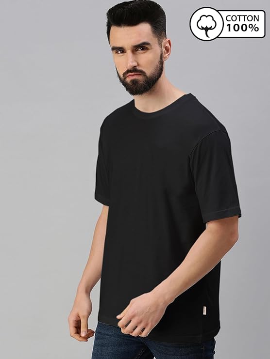 Black and White Combo Oversized Dropshoulder T-shirt