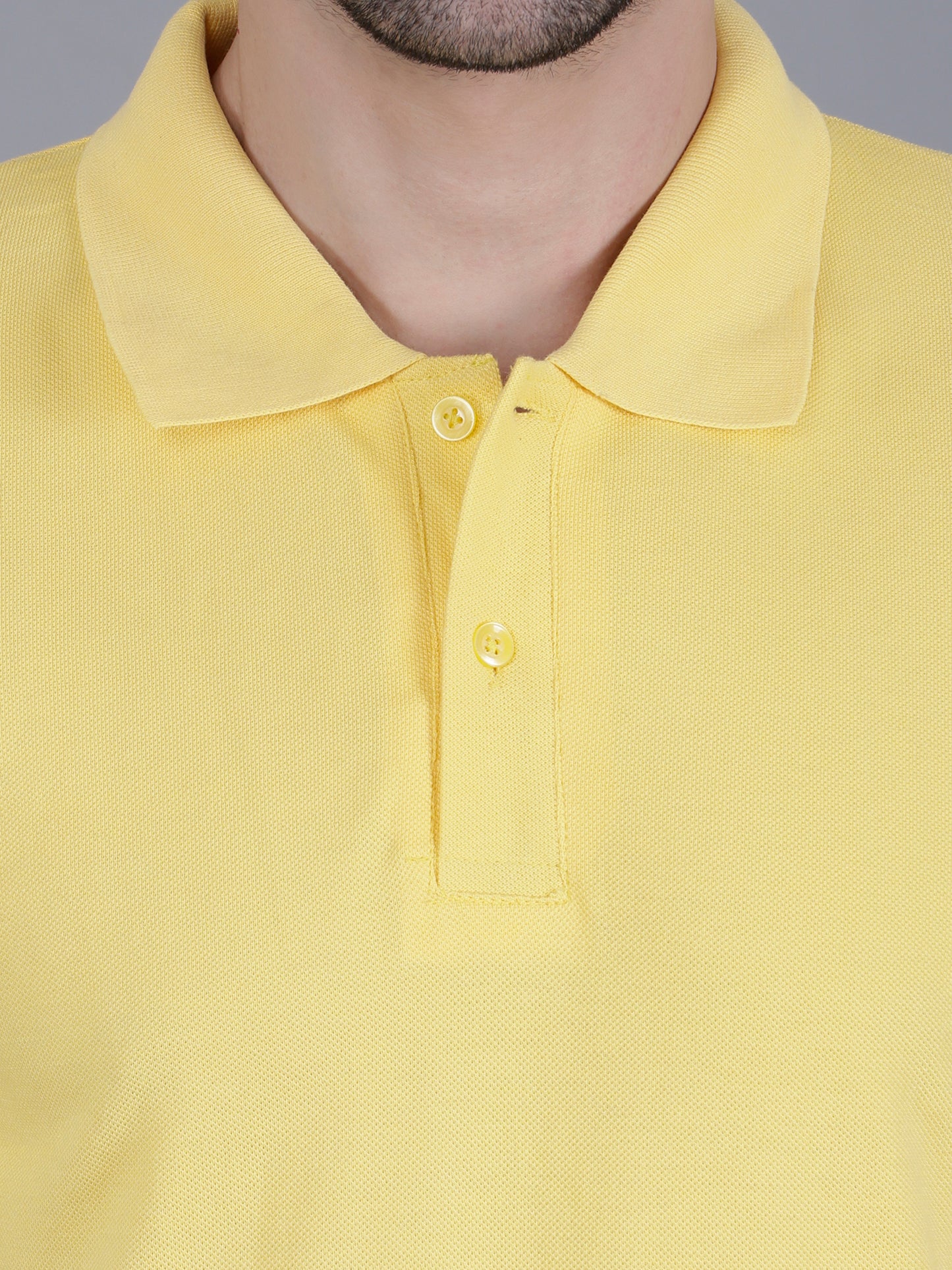 FTT Yellow Polo Collar T-shirt For Men