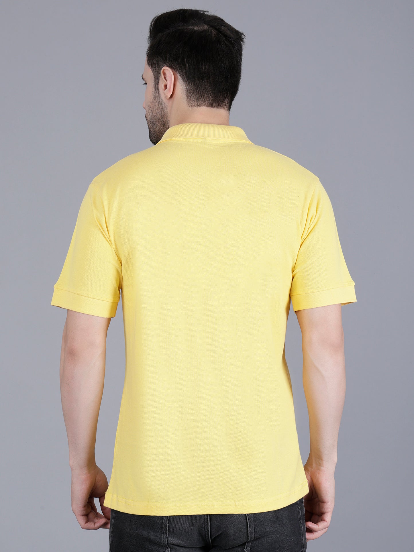 FTT Yellow Polo Collar T-shirt For Men