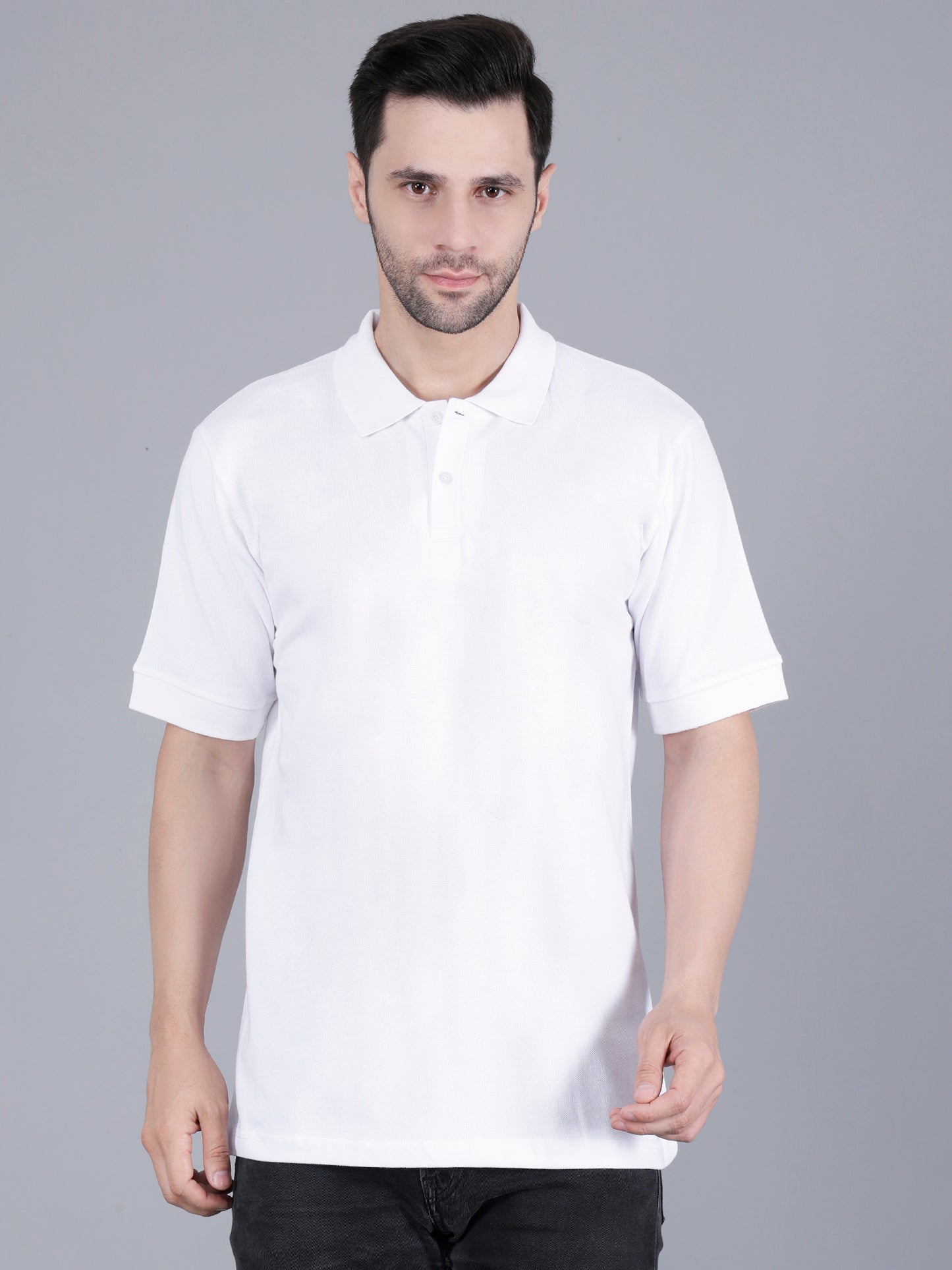 White Polo T-shirt For Men