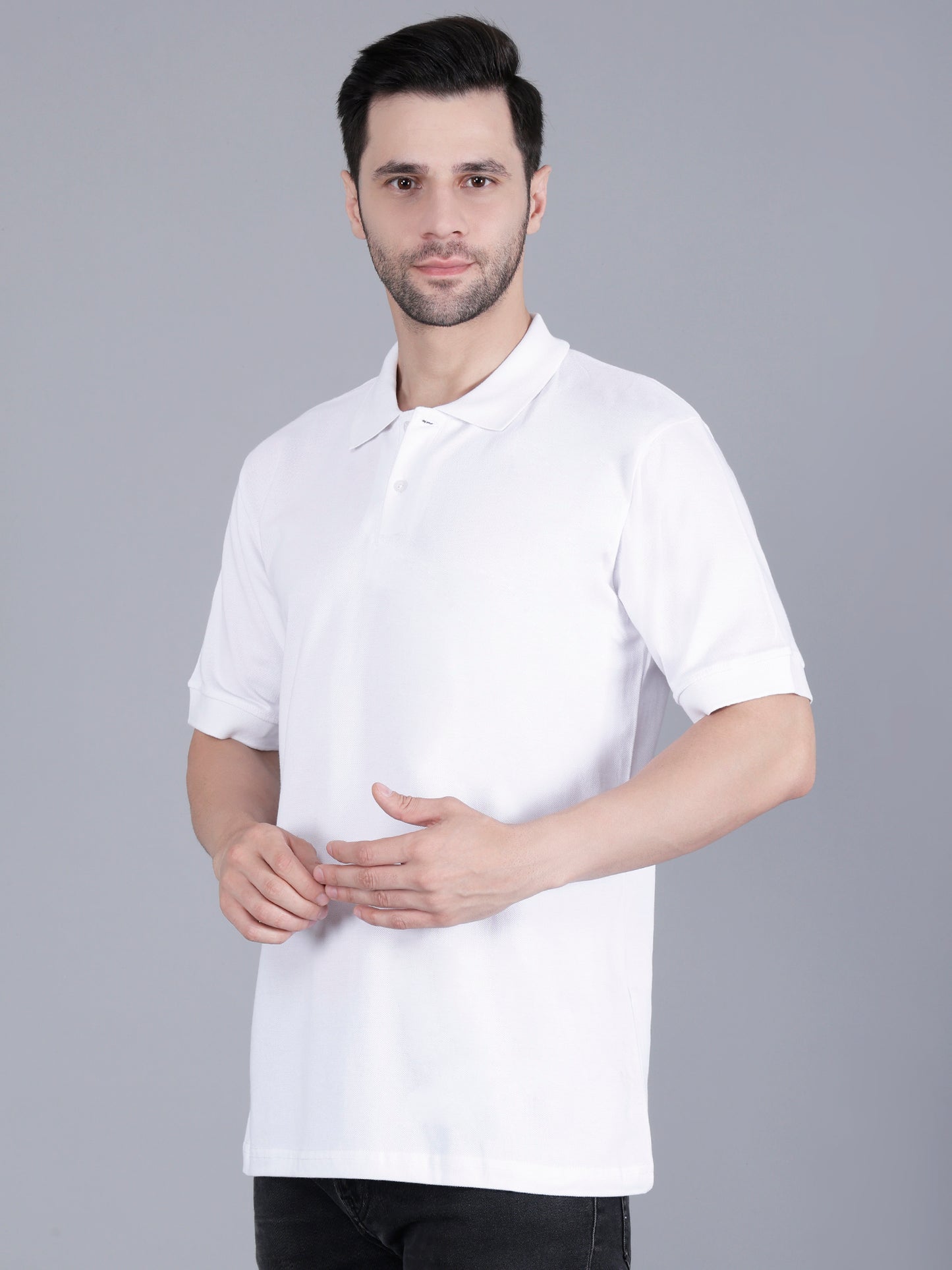 White Polo T-shirt For Men