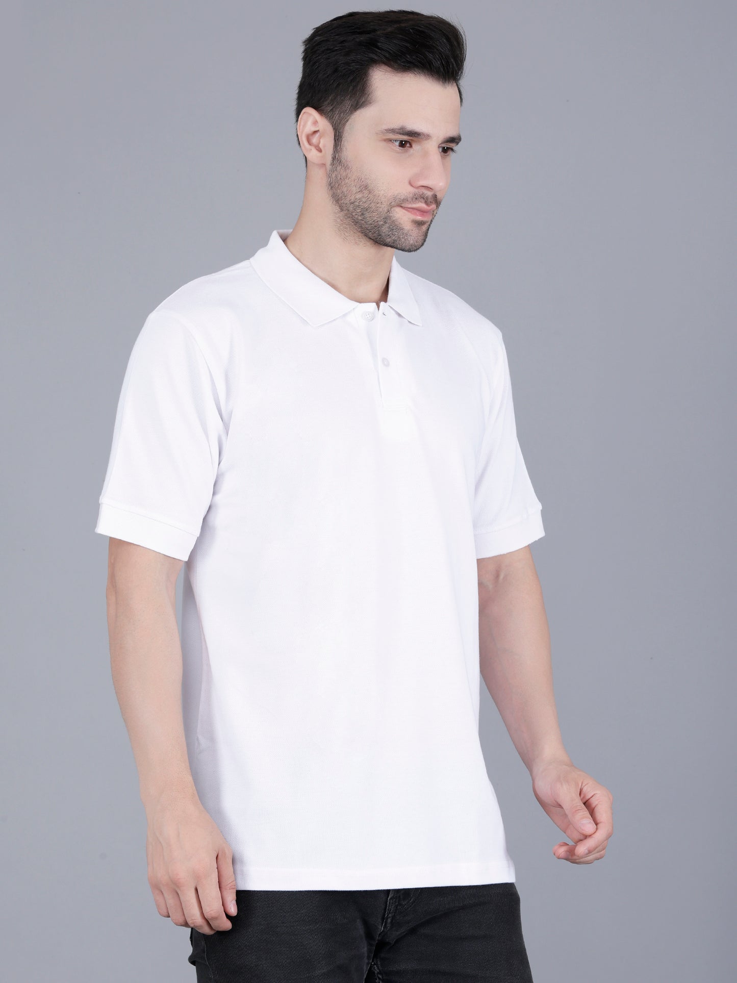 White Polo T-shirt For Men