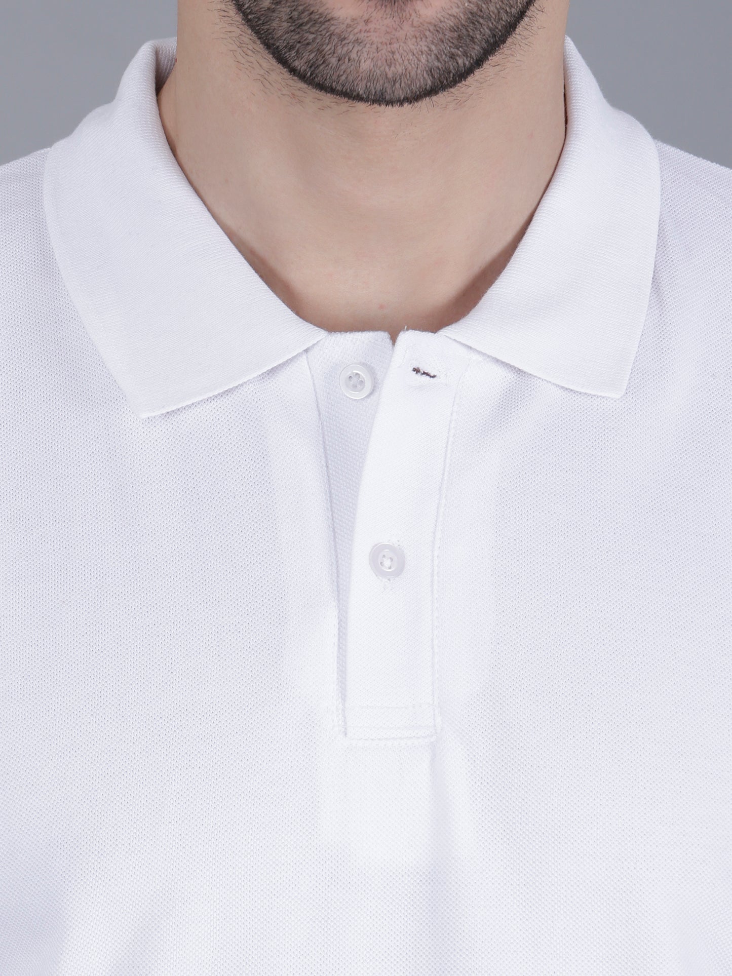 White Polo T-shirt For Men