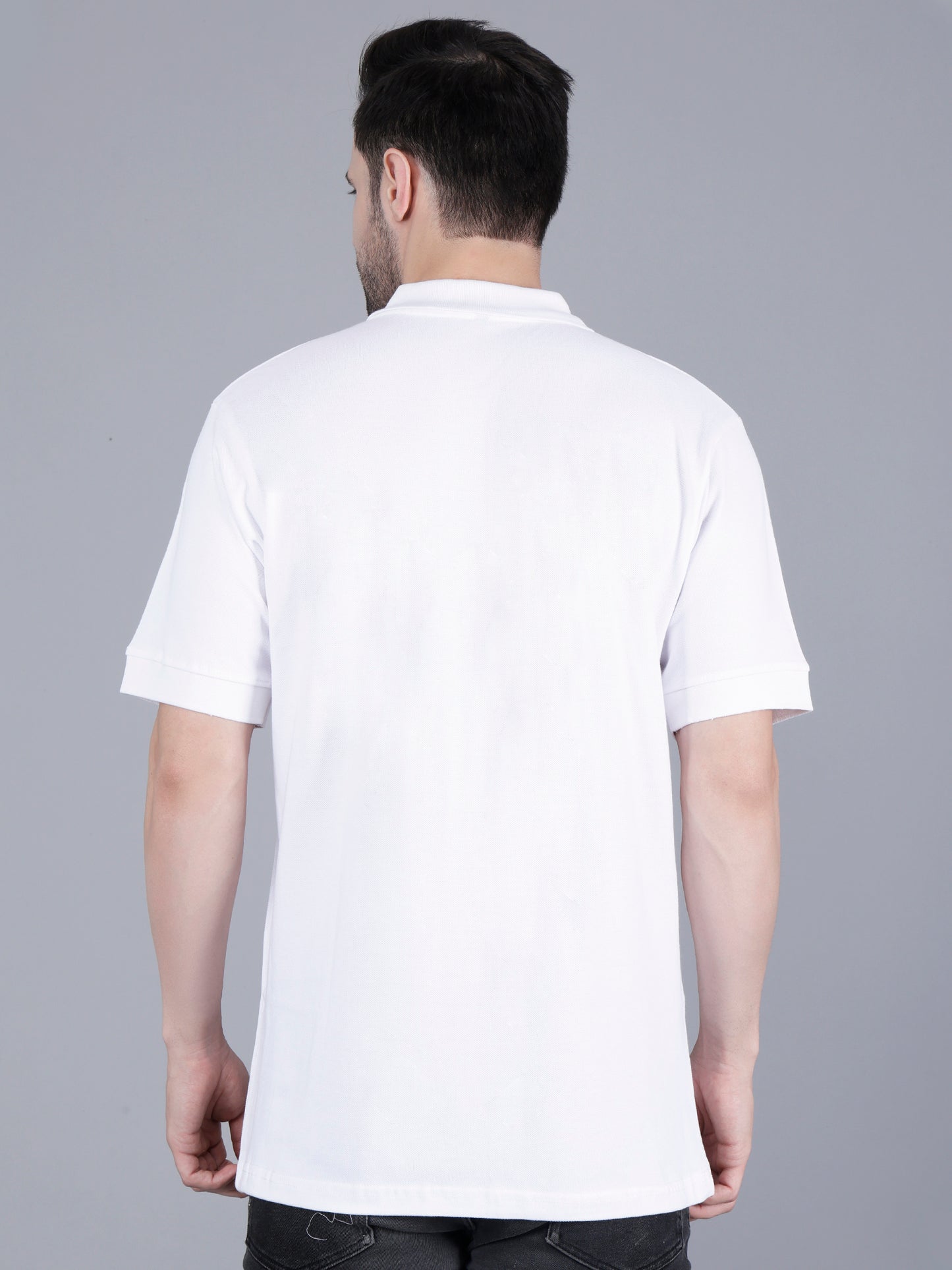 White Polo T-shirt For Men