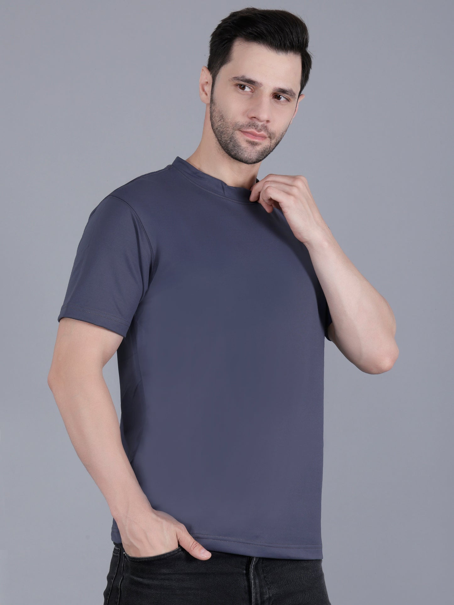 Grey Regular Fit Dri-Fit T-Shirt!